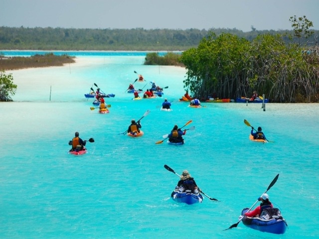 Visiting the Rapids of Bacalar